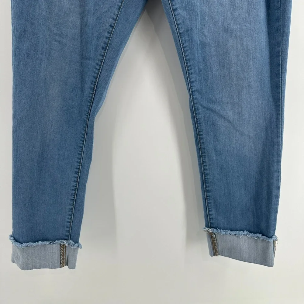 Haute Mama Maternity Jeans Womens XL Blue Denim Ankle Cuff Stretch 5-Pocket